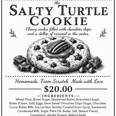 12ct  The Salty Turtle Cookies
