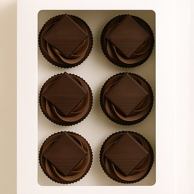 Dark Chocolat Cupcakes (6)