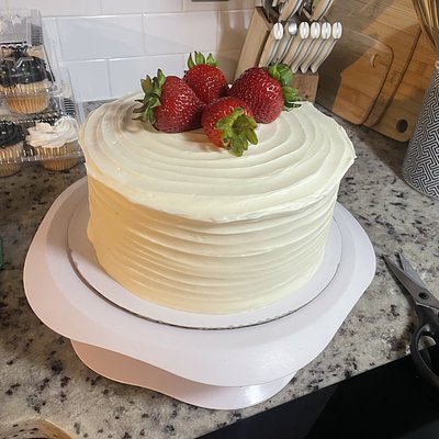 Strawberry Cake W/ Cream Cheese Icing