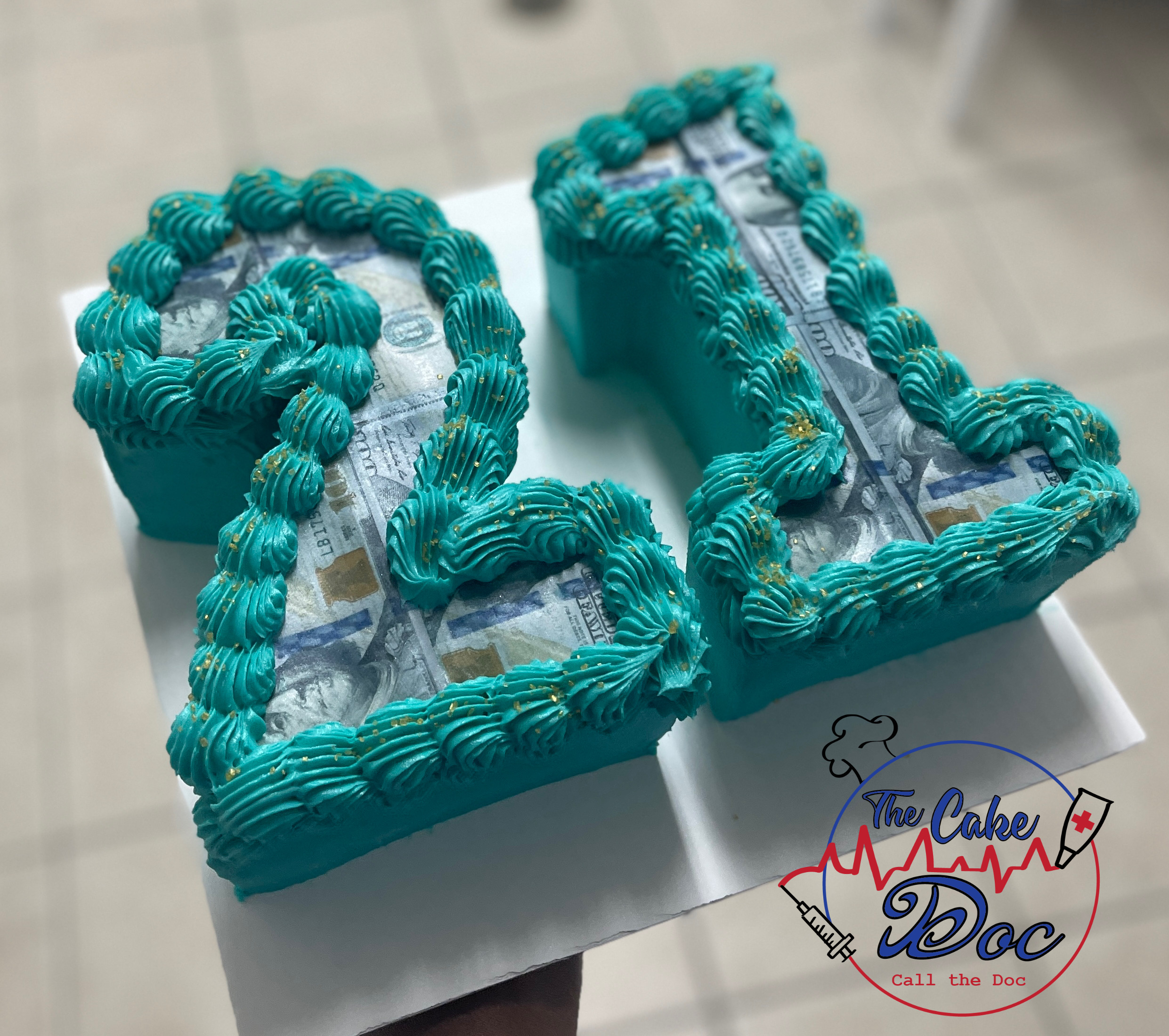 Number Cutout Cake