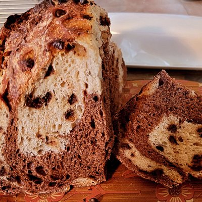 Swirl Brownie Vanilla Chocolate Chip Sourdough Boule