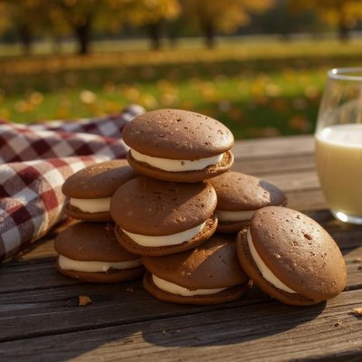 Pumpkin Whoopie Pies With Cream-Cheese Filling  (1 Dz.)