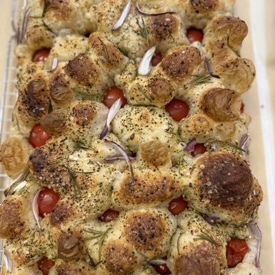 Rosemary Tomato Onion Focaccia 9x13