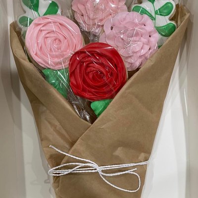 Sugar Cookie Flower Bouquet 6 Ct  