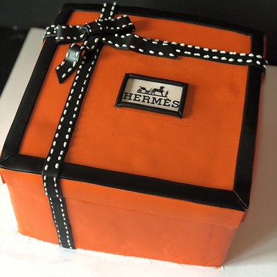 8” Square Custom Cake