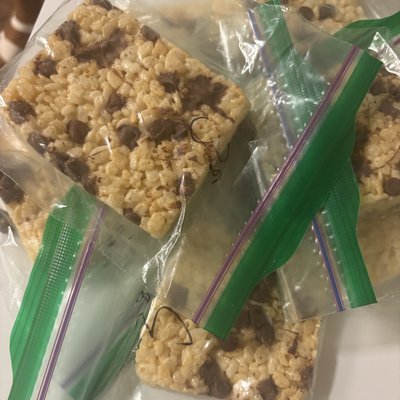 Chocolate chip rice crispy 