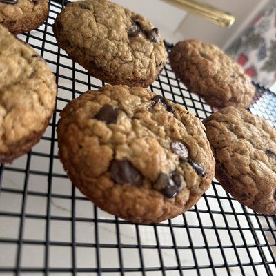 Sourdough Oatmeal CHOCOLATE CHIP Cookies (No Raisins): 6 Cookies