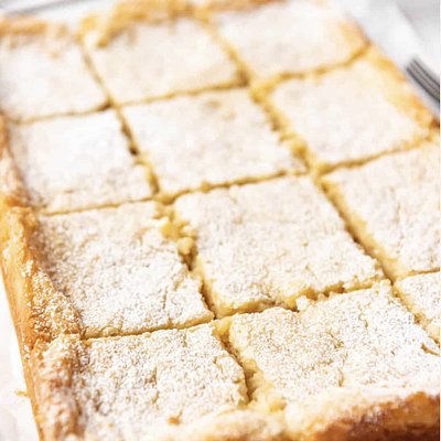 The Best Ooey Gooey Butter Cake Bars Full Tray 