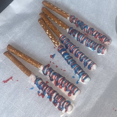 Independence Day Theme Pretzel Rods 