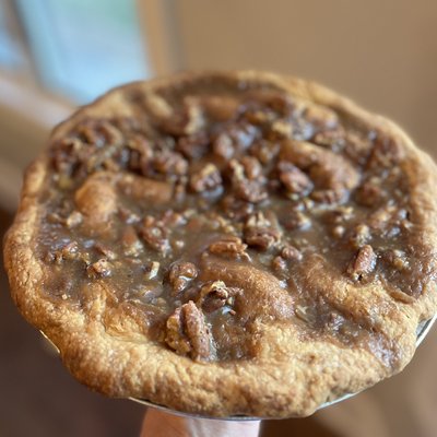Double Crust Candied Apple Pie w/ Caramel Pecan Glaze