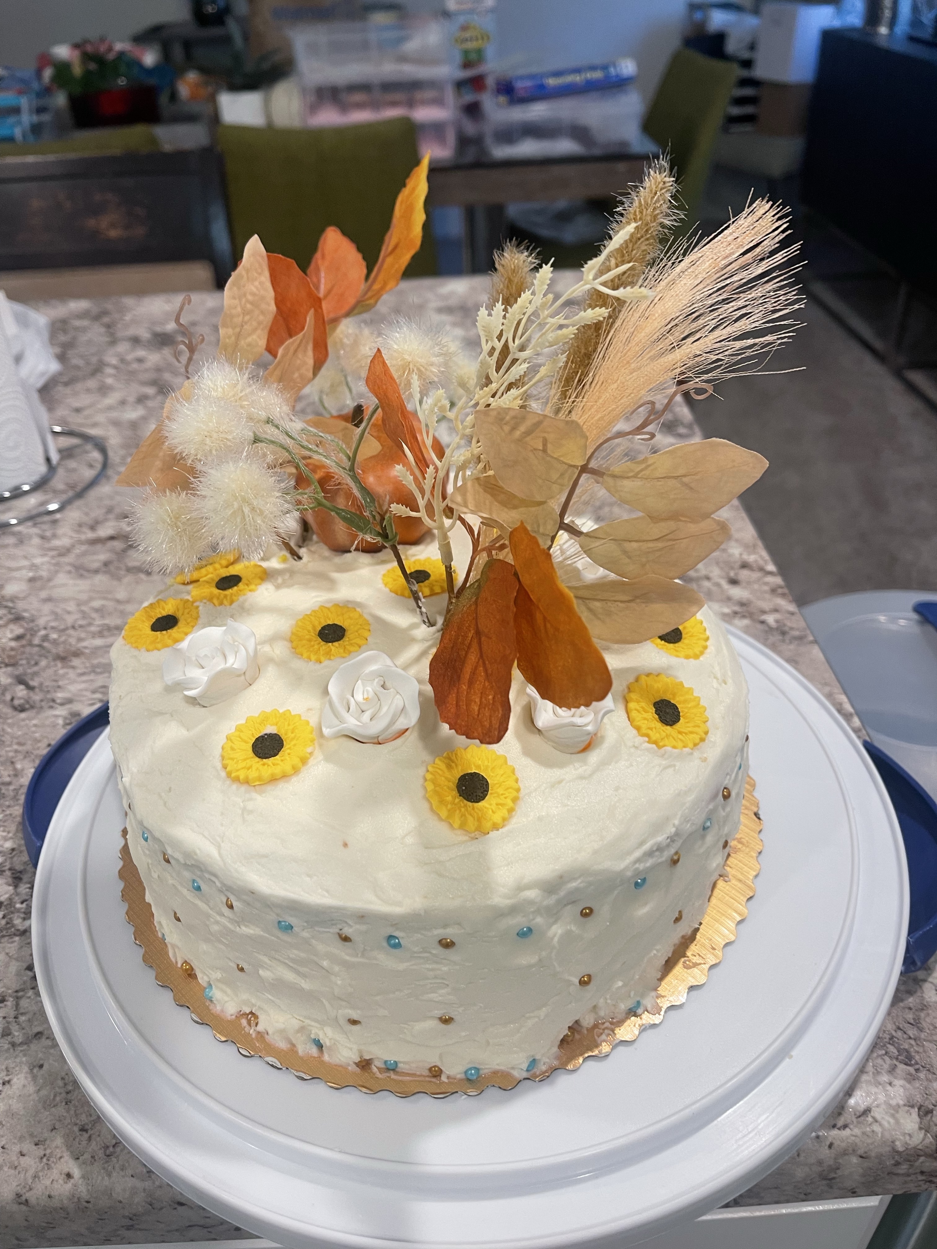 Fall Festive Themed White Cake