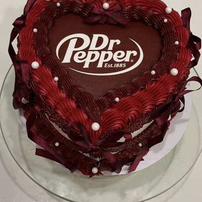 8” Double Layer Heart Cake -21 Servings 