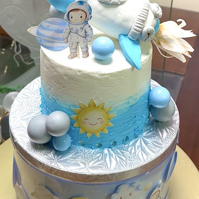 THEMED CAKE WITH DECORATED ACRYLIC STAND