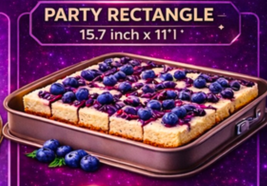 Blueberry Bliss Cheesecake Party Rectangle LITE