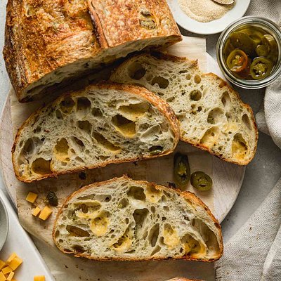 Jalapeño Cheddar Sourdough Loaf
