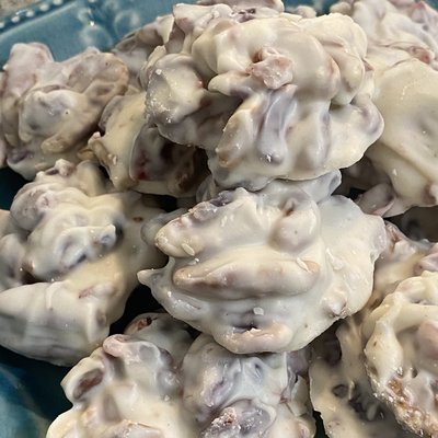 White Chocolate Pecan Cranberry Clusters
