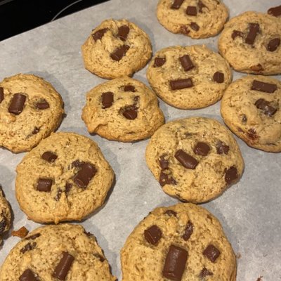 Sourdough Chewy Chocolate Chunk Cookies - 6 - [Vegan]