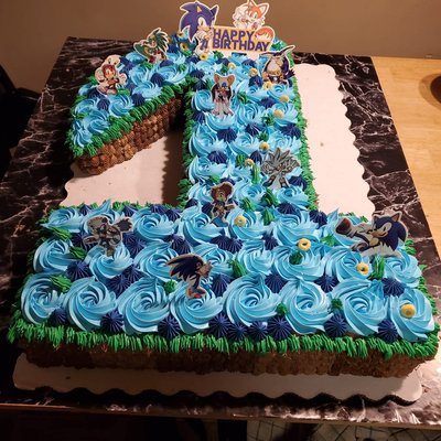 Full Sheet Number Cake