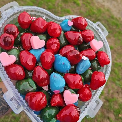 Large Tray Raspberries Stuffed W/Gushers