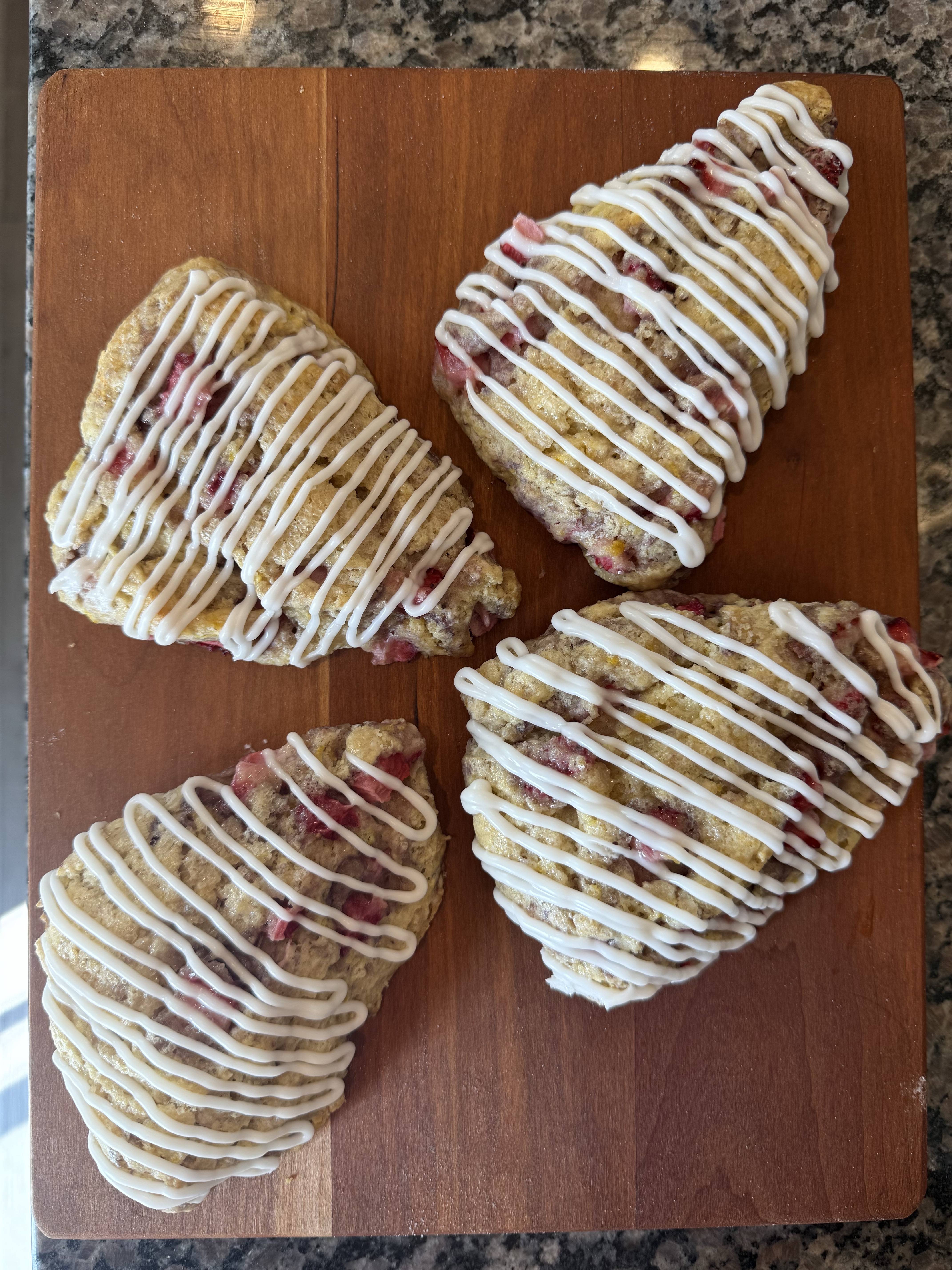 Strawberry Lemon Sourdough Scones  (4-pack)