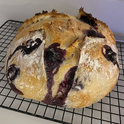 Lemon Zest Blueberry Sourdough Loaf