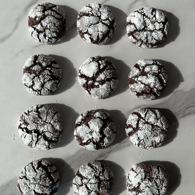 Chocolate Espresso Crinkle Cookies