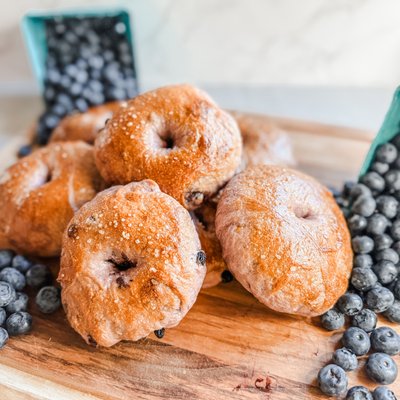Sourdough Blueberry Bagels