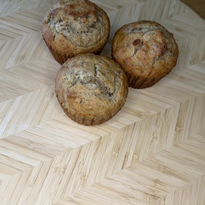 Sourdough Banana Nut Muffins  (4 Muffins)