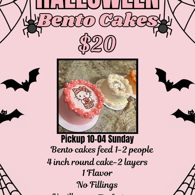 4 Inch Halloween Bento Cakes