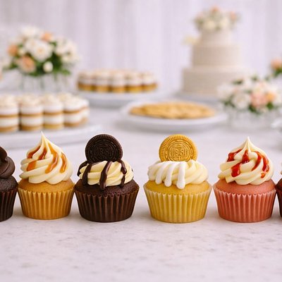 12 Dozen Custom Mini Cupcakes (Feeds 72 Guests)