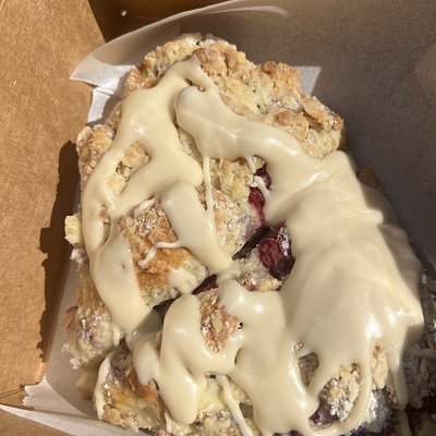 Sourdough Raspberry Almond Scones