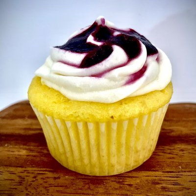 Mini Lemon Blueberry Cupcakes