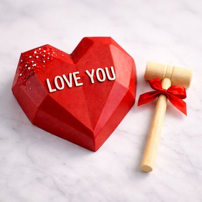 Custom Breakable Chocolate Heart