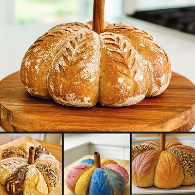 Pumpkin Shaped Sourdough 