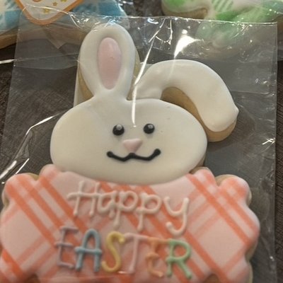 Personalized Easter Bunny Sugar Cookie