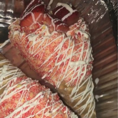 Strawberry Crunch Stuffed Cheesecake Waffles