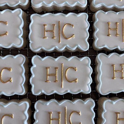 Custom Decorated Sugar Cookies “Something Blue”