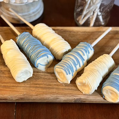 Chocolate Dipped Marshmallow Sticks