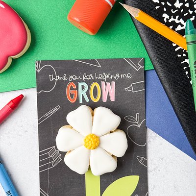 Thank You For Helping Me Grow Card