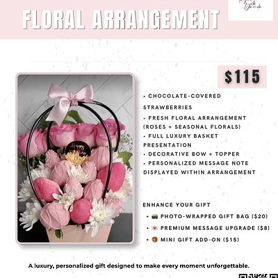 Luxury Strawberry Floral Arrangement