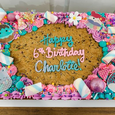 Half Sheet Rectangular Cookie Cake (feeds 40-50)