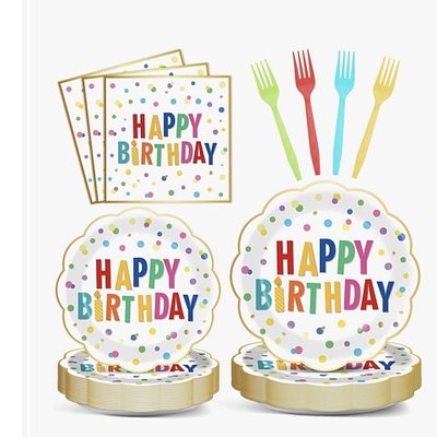 10 Paper plates and Forks 