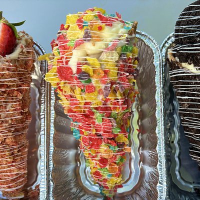 Cheesecake Stuffed Waffle Cone