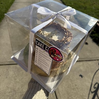 Clear Cake Box w/ Ribbon