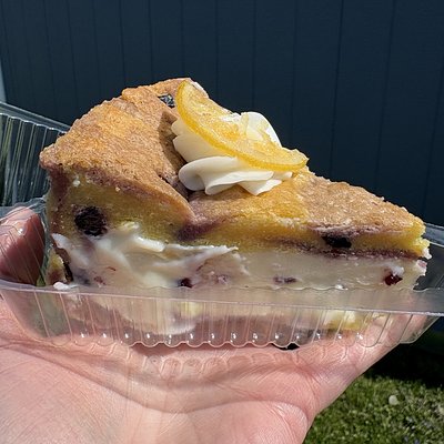 Lemon Blueberry Cookie Pie Slice