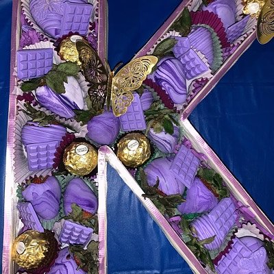 Letter K Filled With Chocolate Covered Strawberries 🍓 