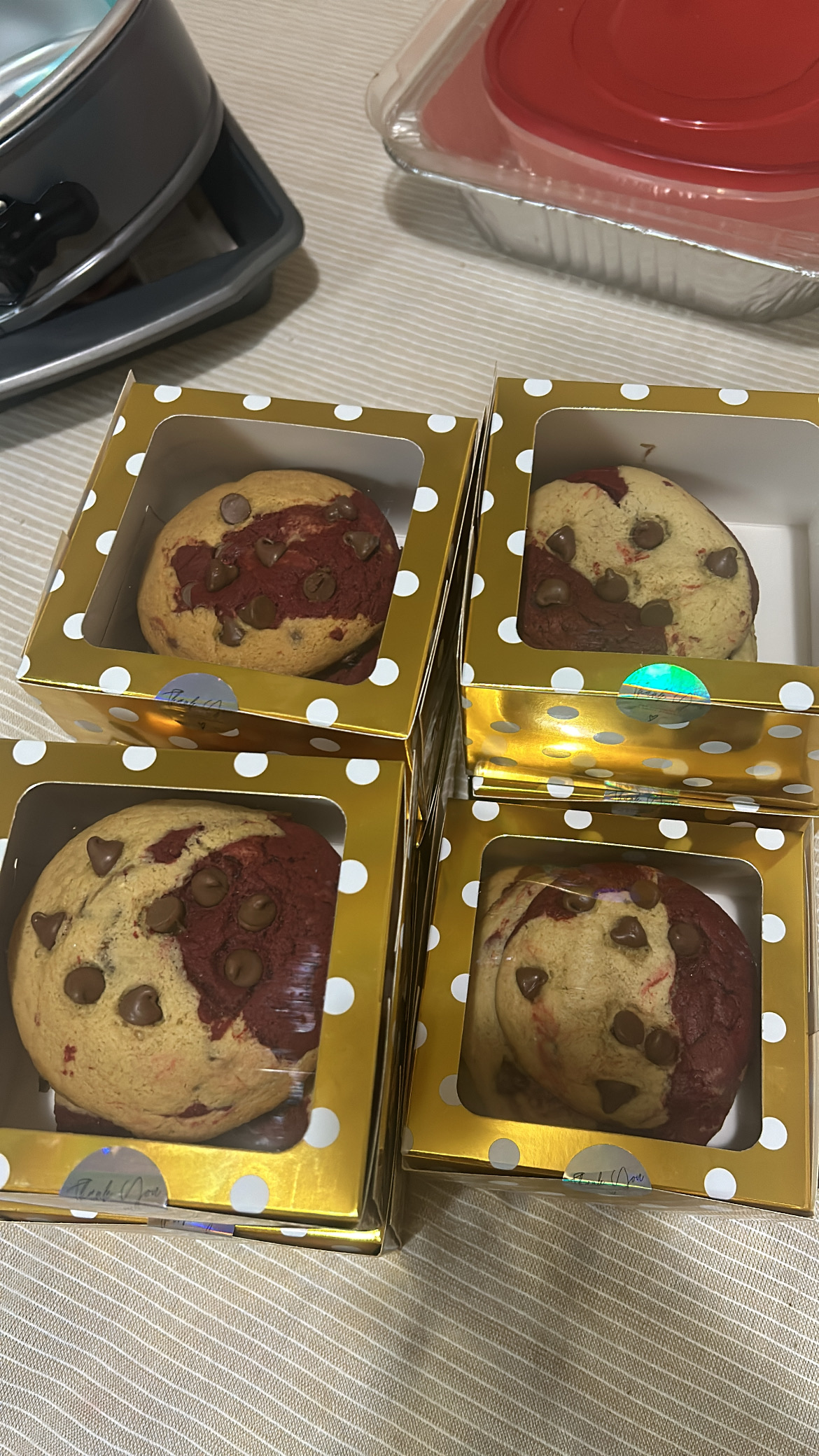 Red Velvet Chocolate Chip Cookie