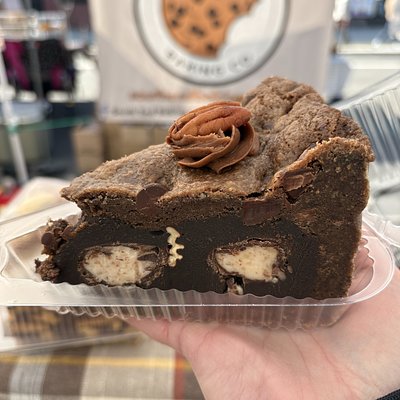 Bourbon Ball Cookie Pie Slice