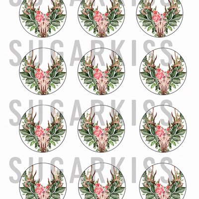 Floral Skull Icing Sheet