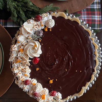 Dark Chocolate Ganache With A Shortbread Crust 